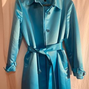 Beautiful Sophisticated Powder Blue” Anne Klein” Trench Coat Size 12